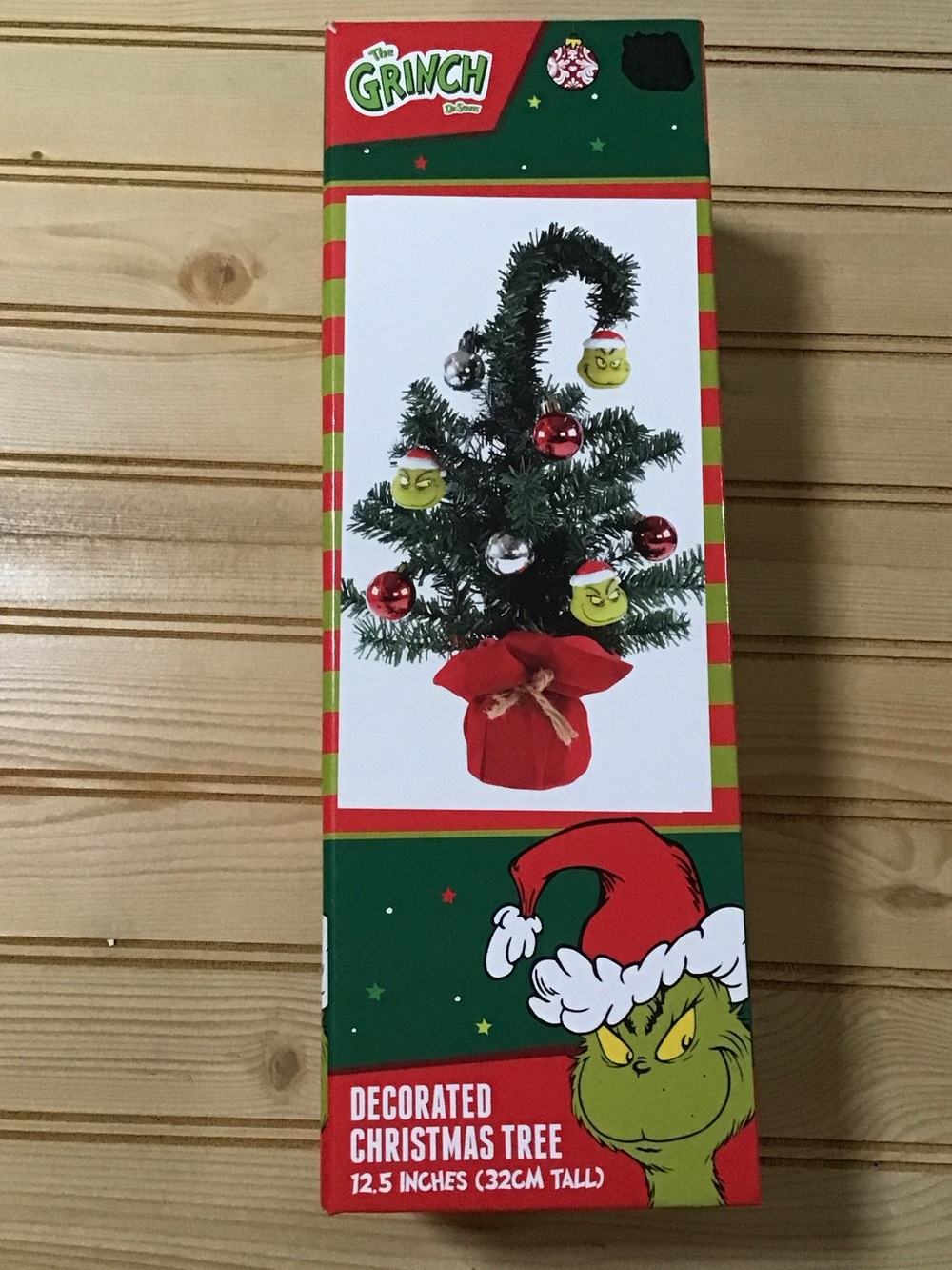 The Grinch Decorated Tabletop Mini Decorated Christmas Tree - Green & Red NWT